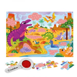 SECRET PUZZLE LOS DINOSAURIOS +3 24PCS