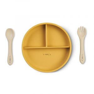 Set de Alimentación con Compartimentos Mostaza