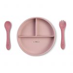 Set de Alimentación con Compartimentos Rosa